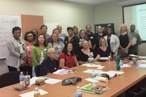 Thresholds administrative staff at the first of three agency mental health first aid training courses.