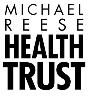 Black text saying "Michael Reese Health Trust".
